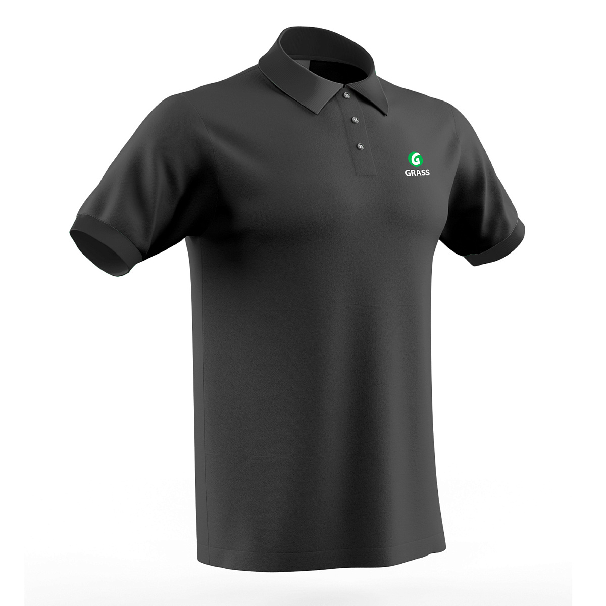 Рубашка поло с логотипом Grass (размер XL) черная